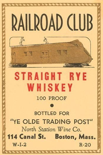 Railroad Club Straight Rye Whiskey - Framed Paper Poster 20" x 30"