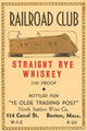 Railroad Club Straight Rye Whiskey - Framed Paper Poster 20" x 30"