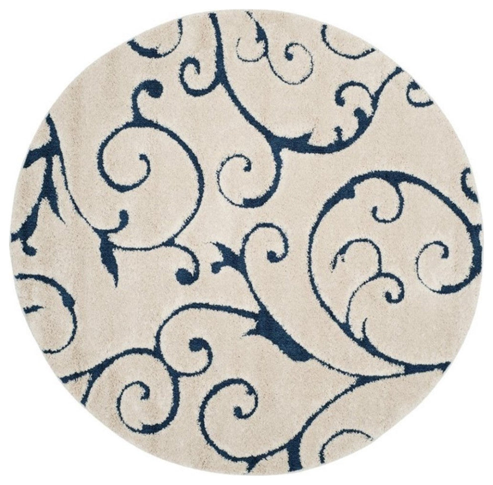 Safavieh Florida Shag 6'7" Round Power Loomed Rug
