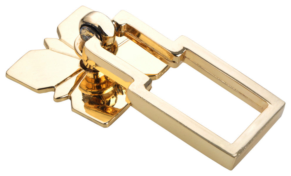 Utopia Alley Steffi Drop Ring Cabinet Hardware, 2.5", Polished Gold, 25 Pack