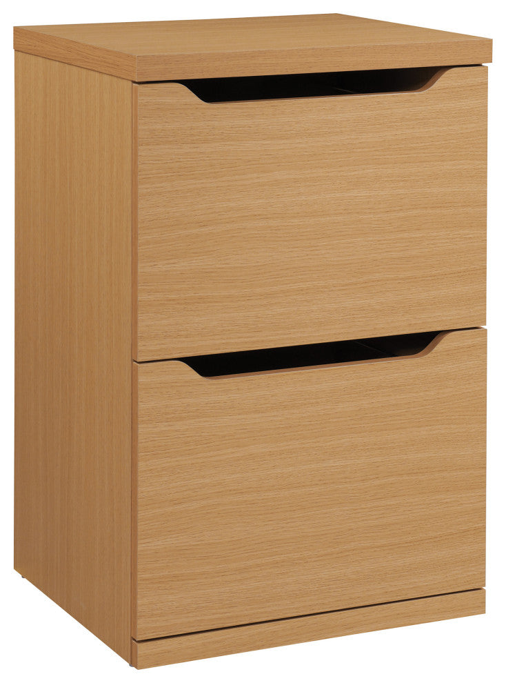 Denmark 2-Drawer Vertical File, Natural Finish
