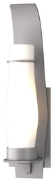 Sea Coast Outdoor Sconce, Coastal Burnished Steel Finish, Opal Glass