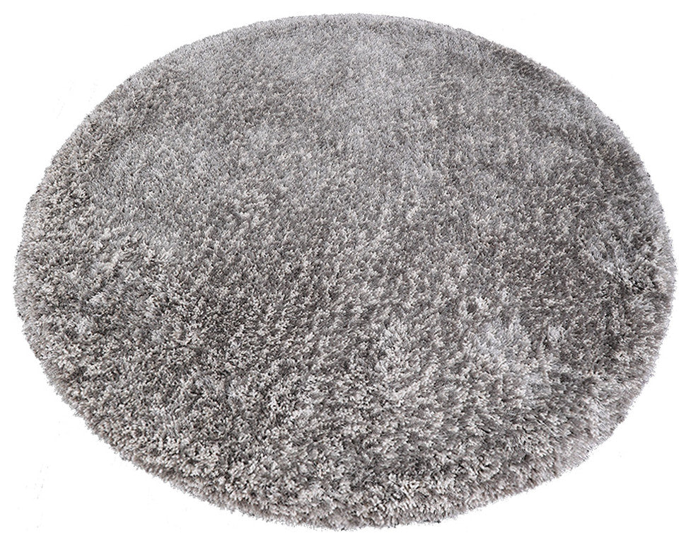 HAND TUFTED SHAG POLYESTER ECO-FRIENDLY AREA RUGS -Gray White Color,Solid Design