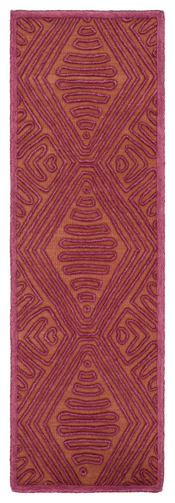 Surya Tulemola TUL-4001 5'x7'6" Rug, Bright Purple/Camel/Dark Purple