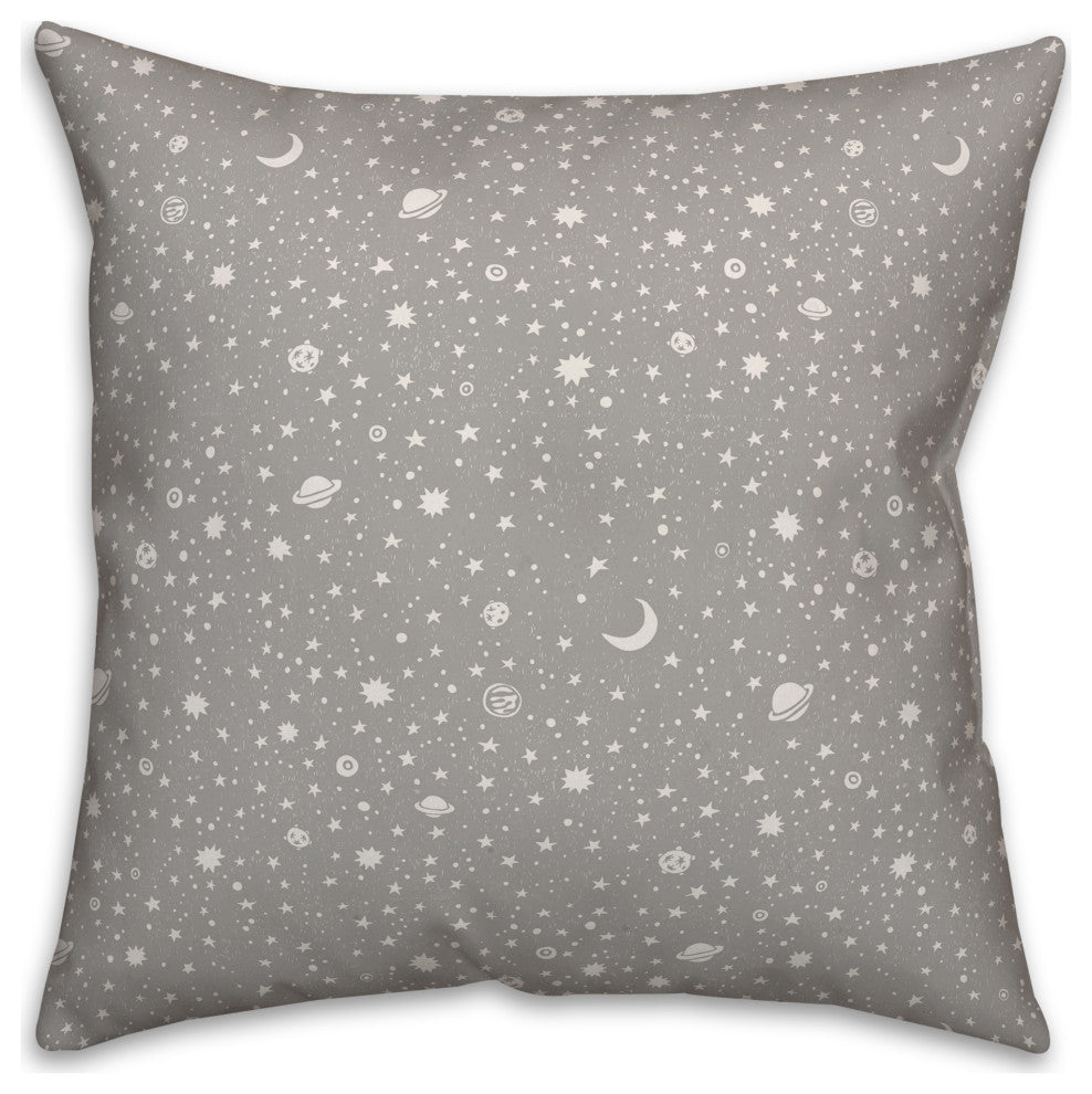 Monogram L Space Doodle 16x16 Spun Poly Pillow