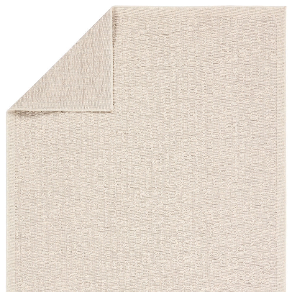 Vibe Axiom Indoor/Outdoor Abstract Cream Area Rug, 8'x10'