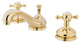 Kingston Brass Widespread Bathroom Faucet With Brass Pop-Up, Polished Brass