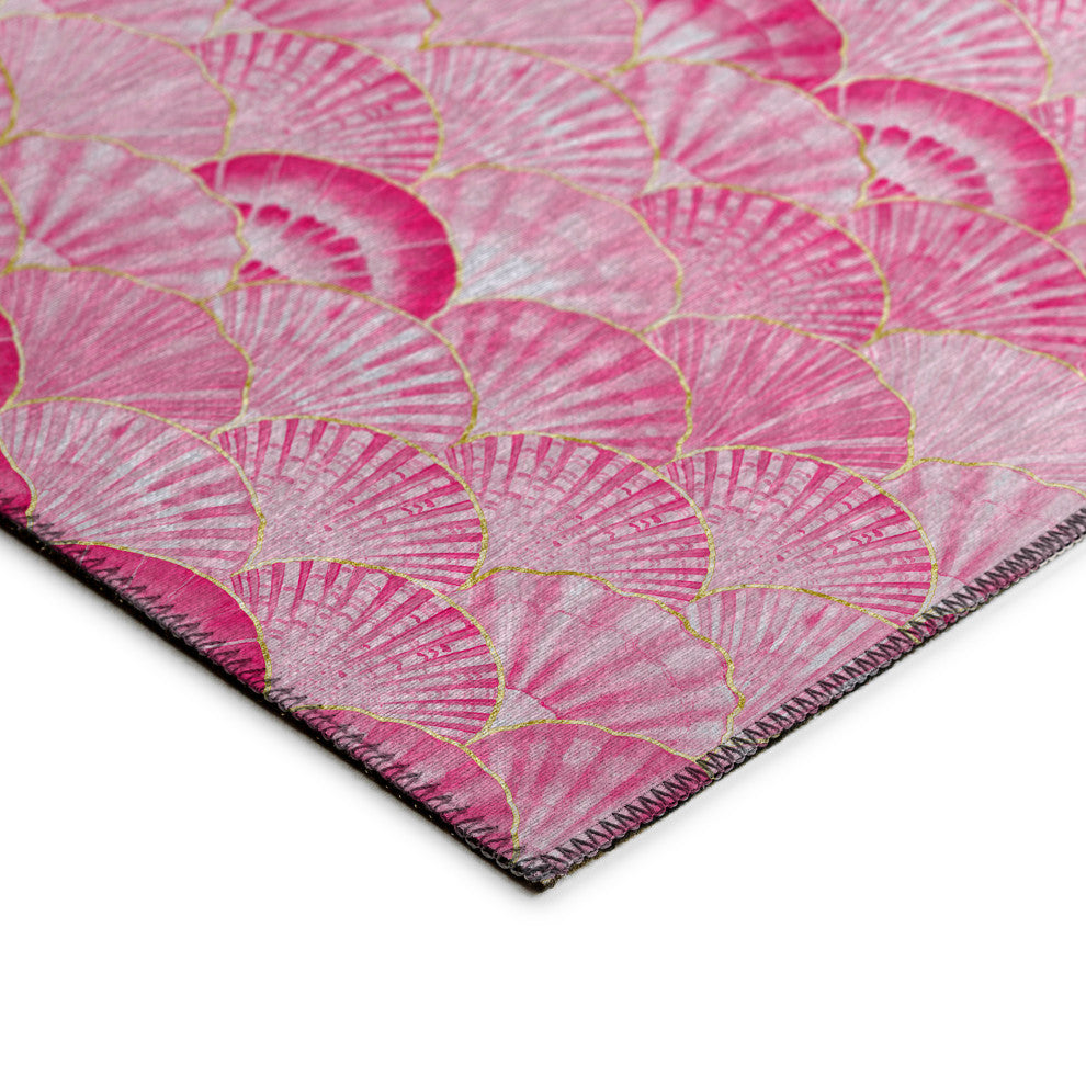 Indoor/Outdoor Seabreeze SZ2 Blush Machine Washable 1'8" x 2'6" Rug