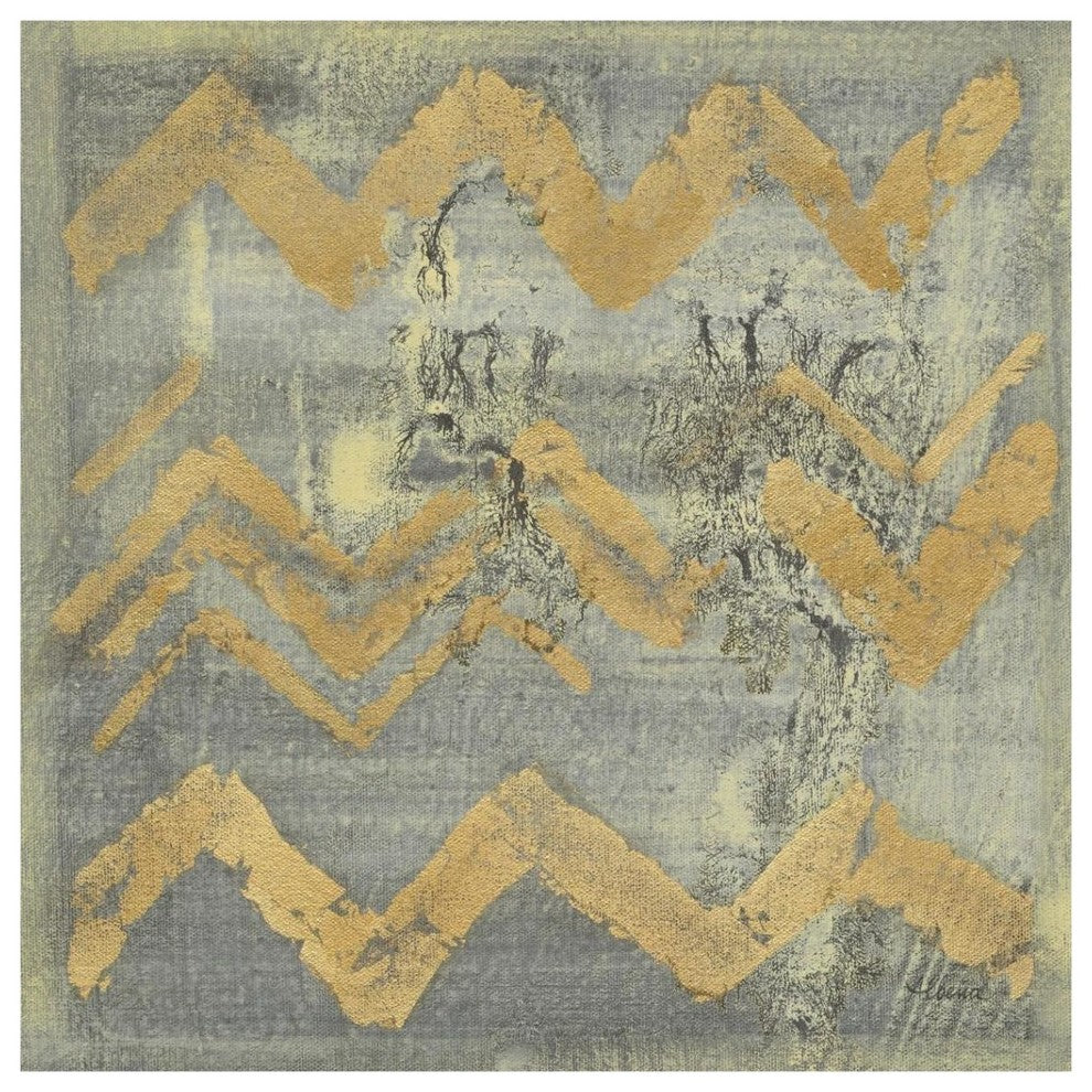 "Gold Tapestry VI" Digital Paper Print by Albena Hristova, 38"x38"