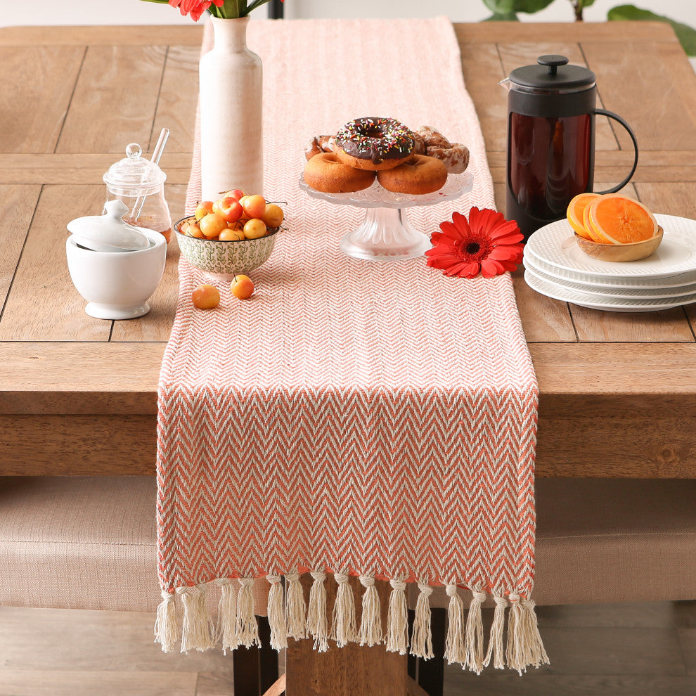 Spice Chevron Table Runner 15x72