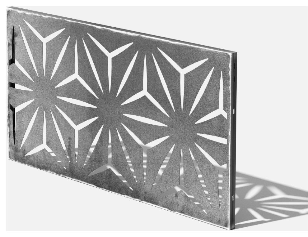 Alta Corten Steel Decorative Screen Panel, Star