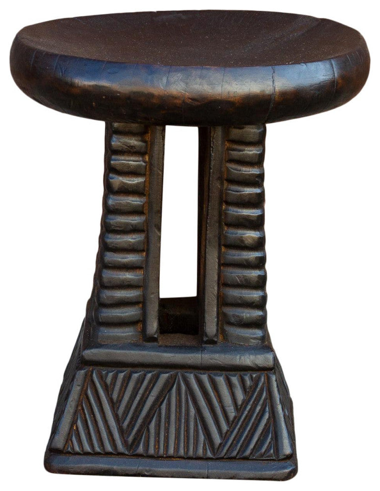Cameroon Carved Tribal Milk Stool