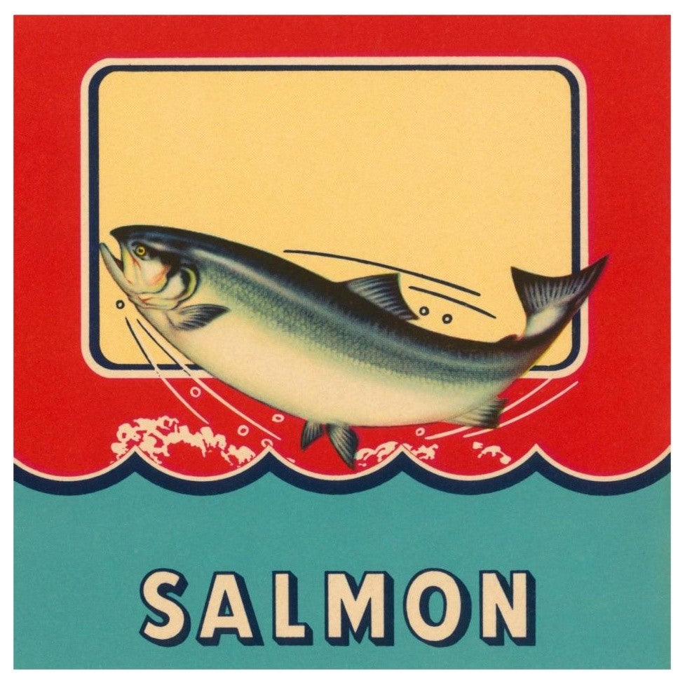 "Salmon" Digital Paper Print by Retrolabel, 32"x32"