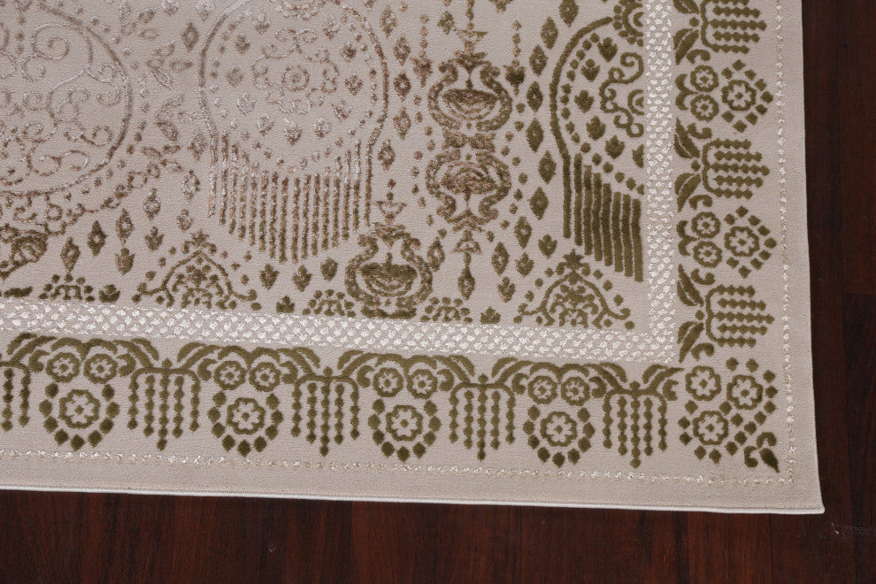 Turkish Geometric Damask Transitional Oriental Rug Home Decor Carpet 8x10