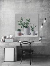 "Succulents, Bloom" Painting Print on Wrapped Canvas