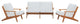 Saratoga 3 Piece Outdoor Patio Teak Set
