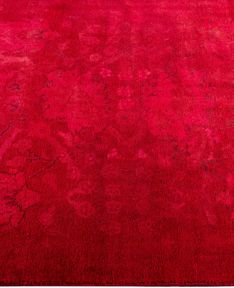 Overdyed One-of-a-Kind Hand-Knotted Area Rug Pink, 3' 1" x 5' 6"