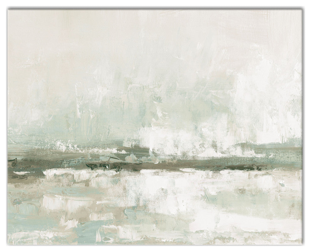 Sage Blue and Cream Abstract 16x20 Canvas Wall Art