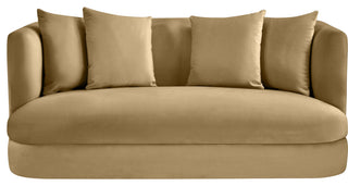 Alder Upholstered Chair, Camel, Velvet, Loveseat