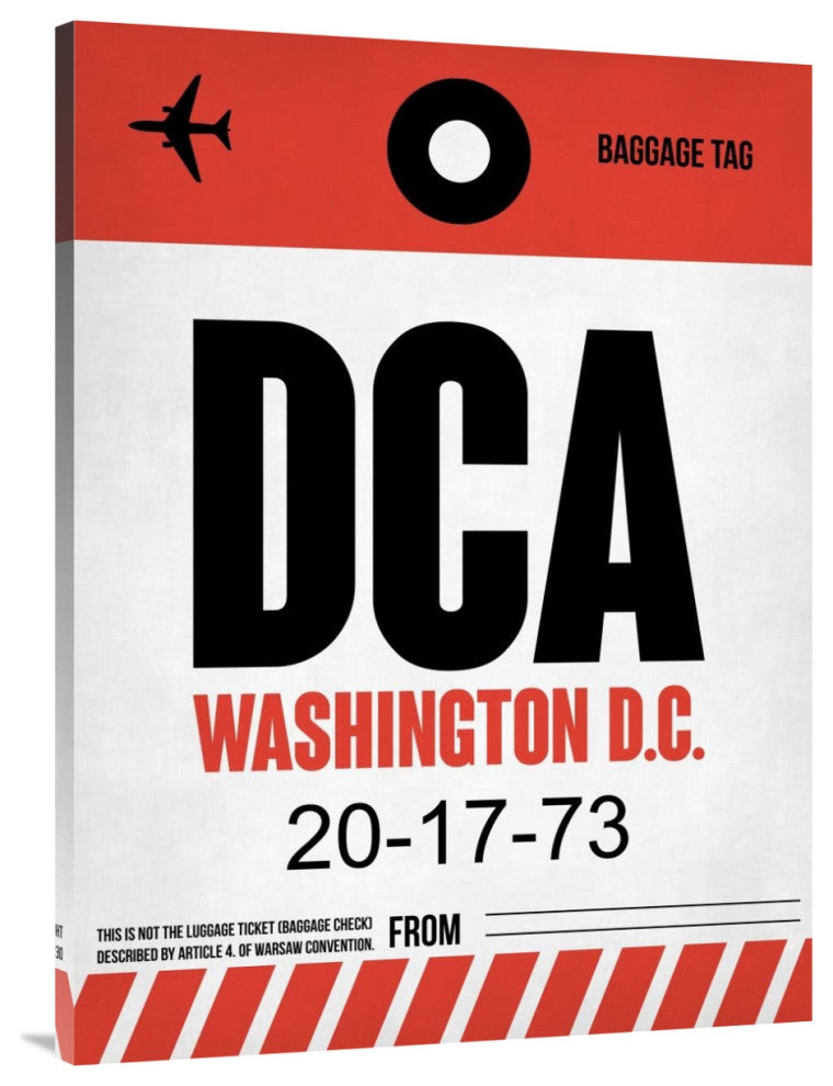 "DCA Washington Luggage Tag 1" Fine Art Print