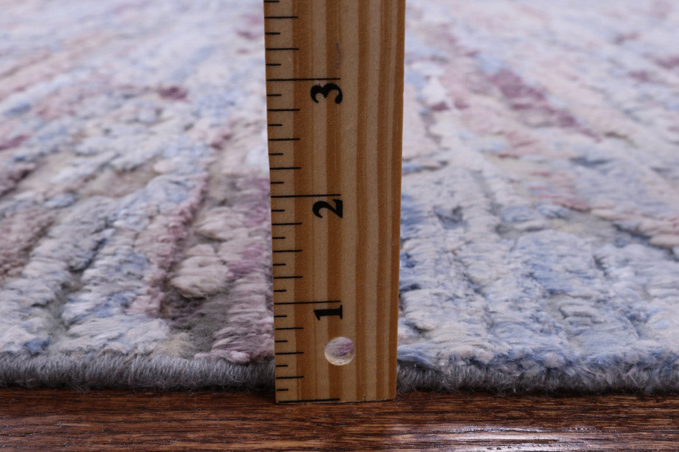 Handmade Wool and Silk Modern Rug 8' 11" X 12' 0" Q9041
