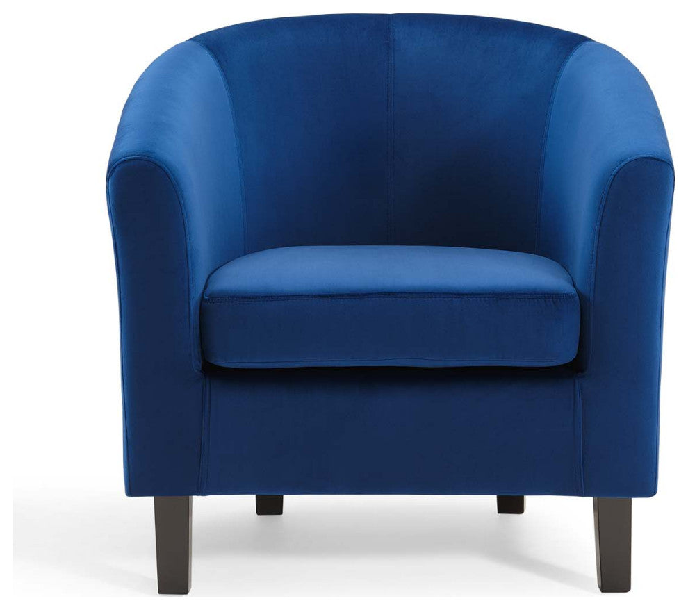 Armchair Accent Chair, Velvet, Blue Navy, Modern, Living Lounge Hospitality
