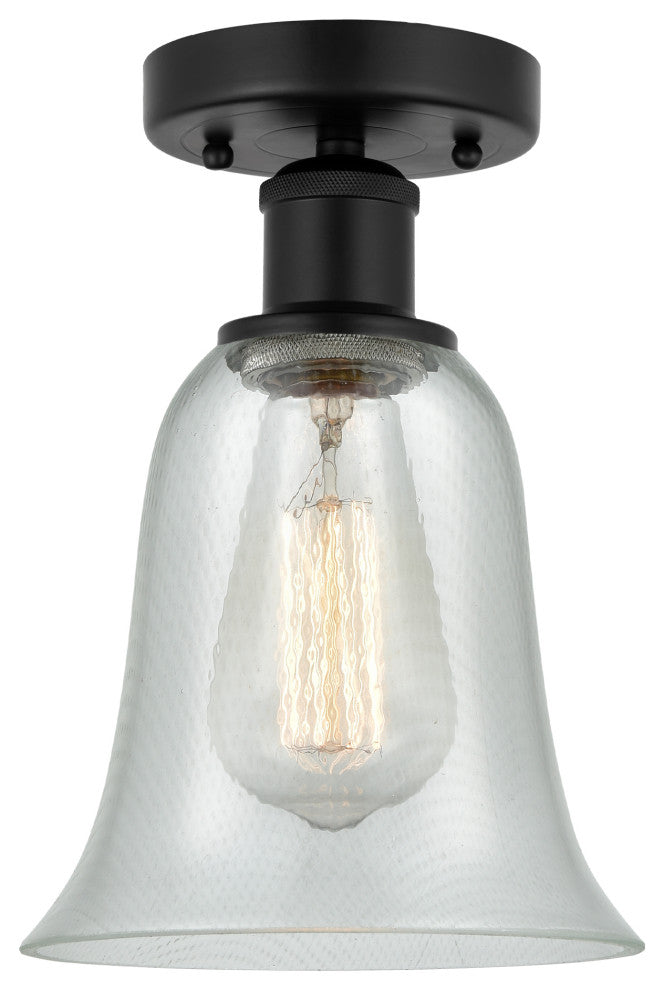 Innovations 616-1F-BK-G2812 1 Light 6.25" Semi-Flush Mount, Matte Black