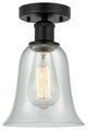 Innovations 616-1F-BK-G2812 1 Light 6.25" Semi-Flush Mount, Matte Black