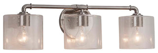Fusion Bronx 3-Light Bath Bar, Oval Shade, Brushed Nickel, LED