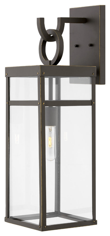 Hinkley Porter Outdoor Large Wall Mount Lantern Oil Rubbed Bronze