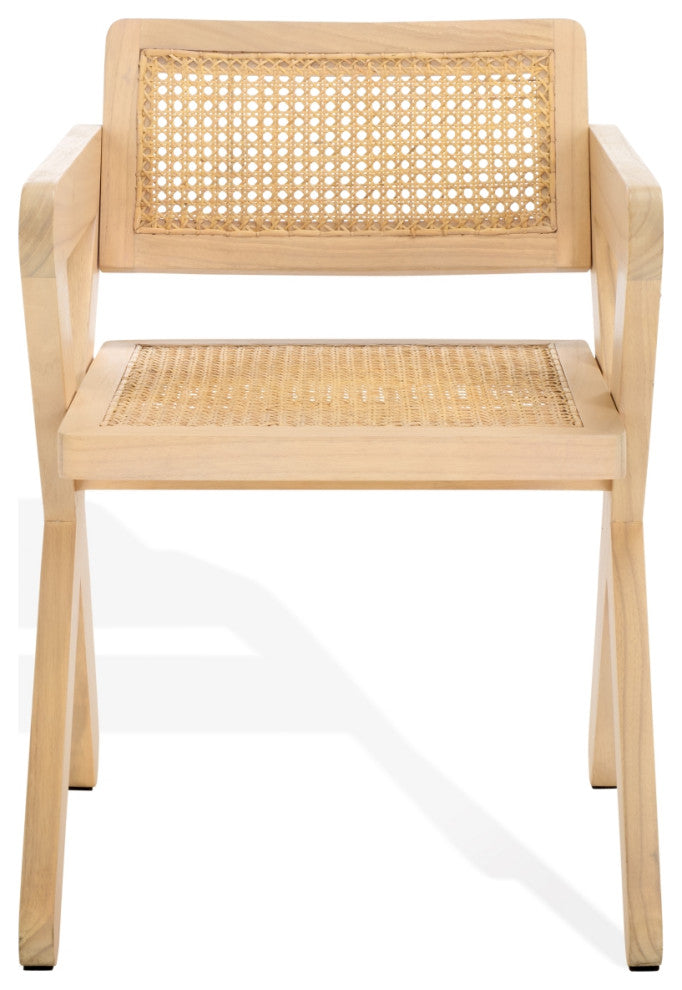 Safavieh Couture Tyrrell Rattan Dining Chair, Natural/Natural