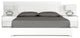 HomeRoots 46" White MDF and Steel Queen Bed