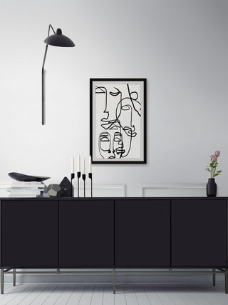 "Sleepy Faces" Framed Painting Print, 30x45