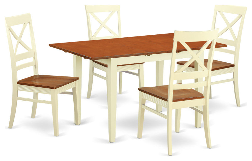5 Pc Small Kitchen Table Set For 4-Table And 4 Kitchen Chairs