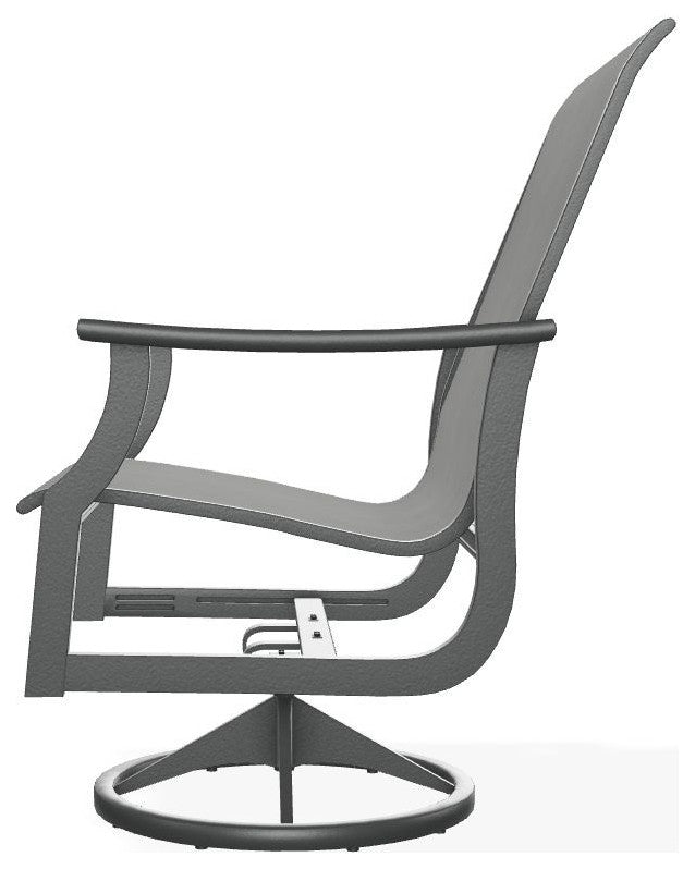 St. Catherine Sling Outdoor Swivel Rocker, Alloy/Graphite