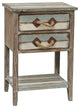 Nantucket 2-Drawer Weathered Wood Accent Table