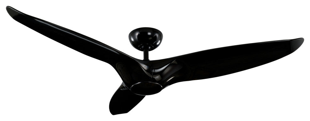 Morpheus III 60" Indoor/Outdoor Smart Ceiling Fan, Gloss Black, 3000K Light Kit