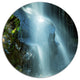 Amazing White Water Cascade, Landscape Large Disc Metal Wall Art, 11"
