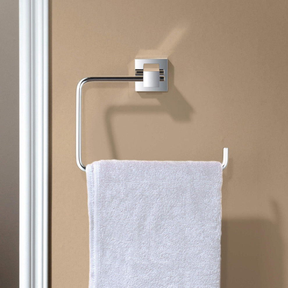 Cube 4-Piece Bathroom Hardware Set, Chrome