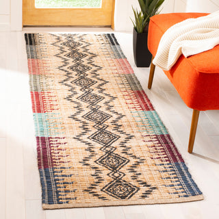 Safavieh Cape Cod Collection CAP310 Rug, Natural/Black, 2'3"x8'