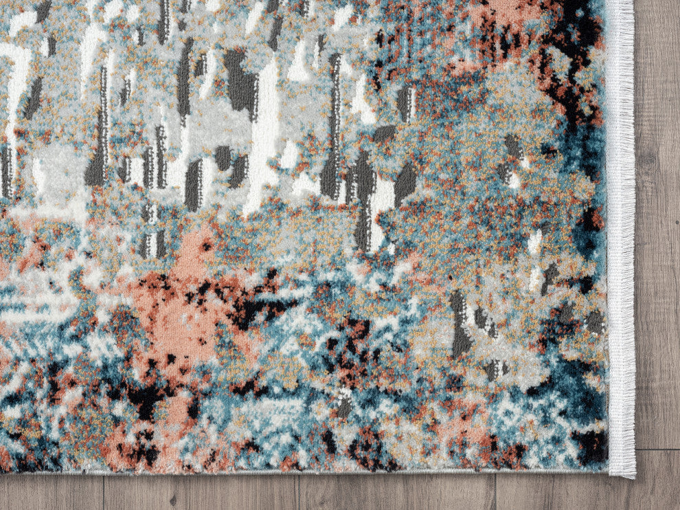 Abani Rugs Azure AZR190A Contemporary Multi-Color Distressed Area Rug