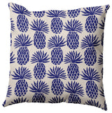 20" x 20" Pineapple Stripes Decorative Throw Pillow, Indigo Blue