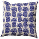 20" x 20" Pineapple Stripes Decorative Throw Pillow, Indigo Blue