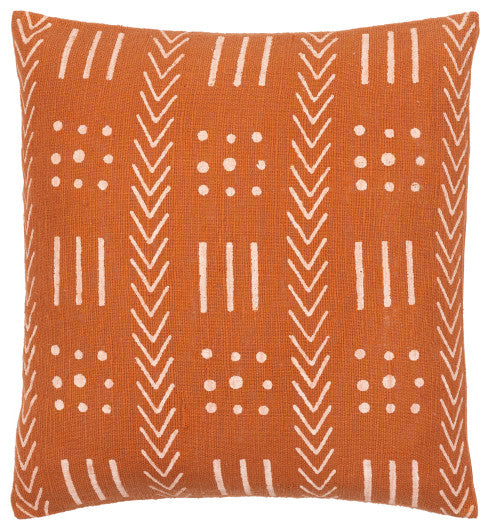 Surya Malian Pillow Shell With Polyester Insert 18"H X 18"W (Brick Red)