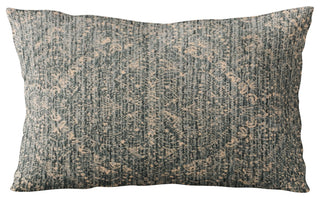 Plutus Blue Hidden Park Medallion Luxury Throw Pillow, 20"x30"
