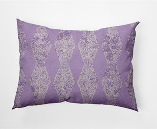 Pyramid Stripe Decorative Lumbar Pillow, Purple, 14x20"