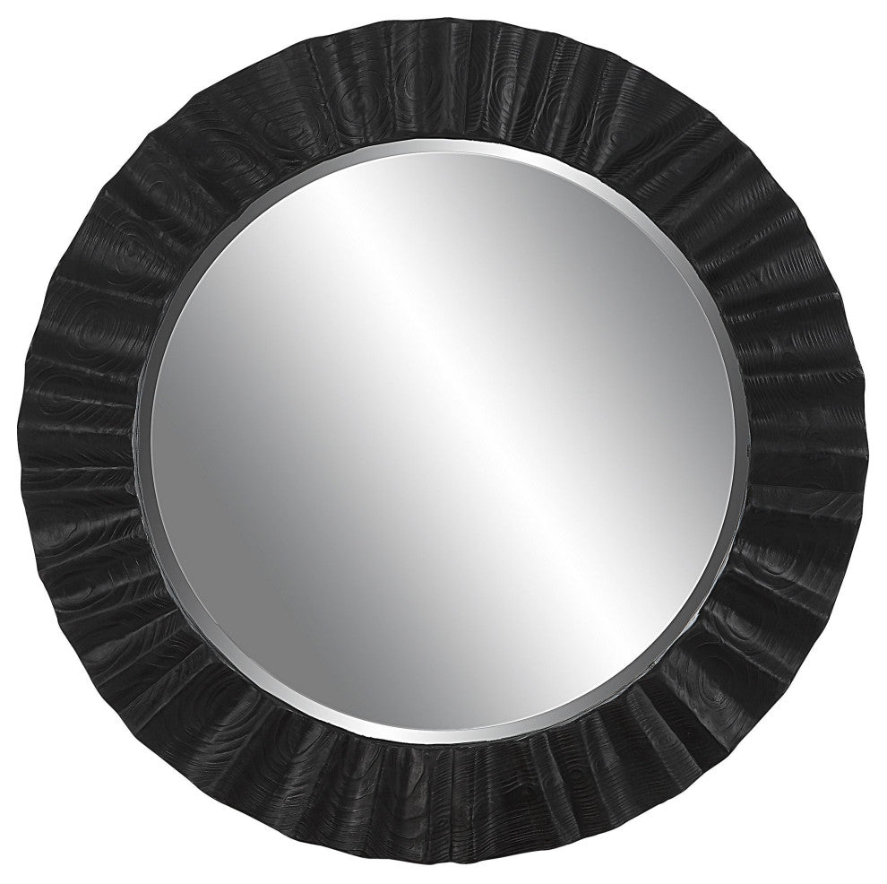 Uttermost Caribou Dark Espresso Round Mirror