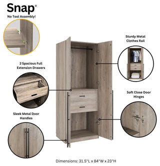 Manhattan Comfort Lee Wardrobe Closet 2.0