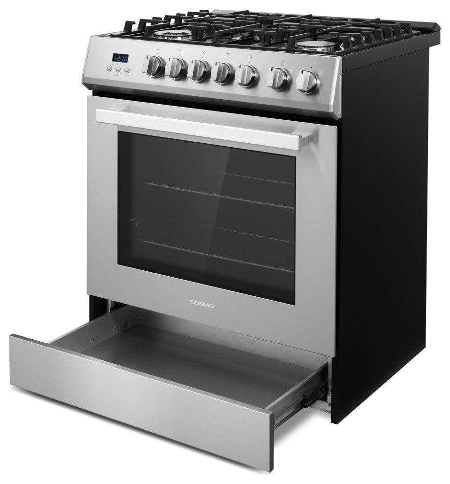 Cosmo COS-305AGC 30" 5.0 cu. ft. Single Oven Gas Range With 5 Burner Cooktop