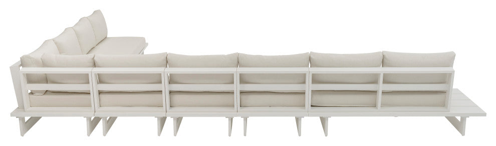 Maldives Cream Water Resistant Fabric Outdoor Patio Modular Sectional